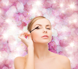 beautiful woman with mascara