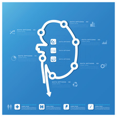 Kidney Shape Business And Medical Infographic Design Template