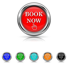 Book now icon - six colours set