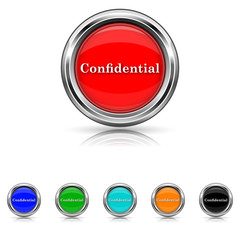 Confidential icon - six colours set