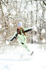 Fototapeta na wymiar woman in winter
