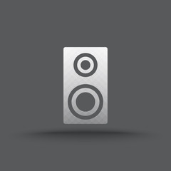 Vector of transparent speakers icon on isolated background