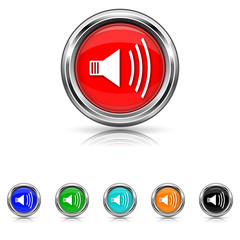 Speaker icon - six colours set