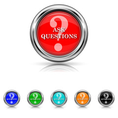 Ask questions icon - six colours set