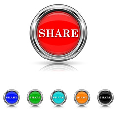 Share icon - six colours set