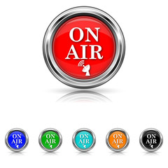 On air icon - six colours set