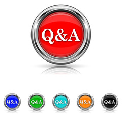 Q&A icon - six colours set