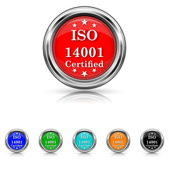 ISO14001 icon - six colours set