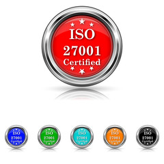 ISO 27001 icon - six colours set