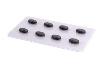 realistic 3d render of pill plate