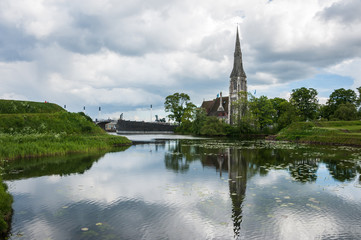 Fototapeta na wymiar St Alban's Anglican Church in Copenhagen, Denmark