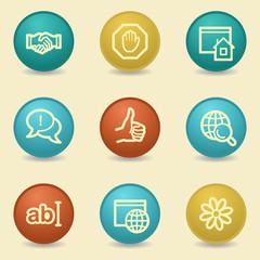 Internet web icons, retro buttons