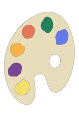 cartoon image of artist palette