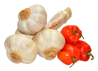 Garlic And Scotch Bonnet Peppers