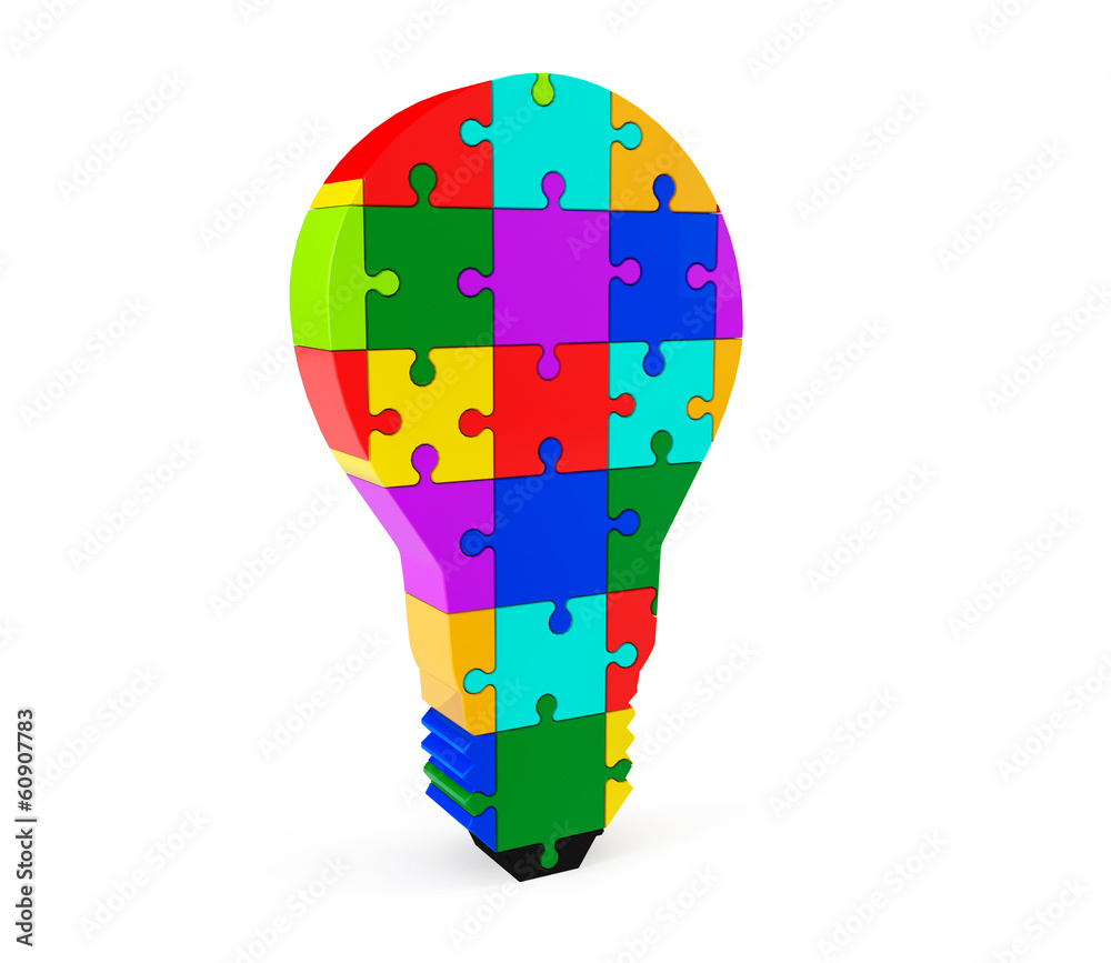 Aufkleber lightbulb of the puzzle