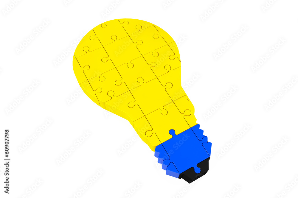 Aufkleber lightbulb of the puzzle