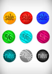 Sale sticker collection