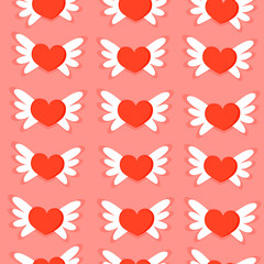 Seamless pattern of hearts