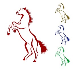 horse logo icon template stand