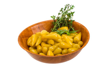 Yellow marinated pepper