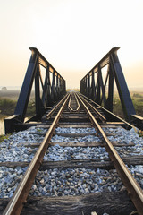 Old railway viaduct in Thailand