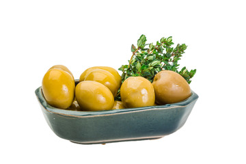 Green gigant olives