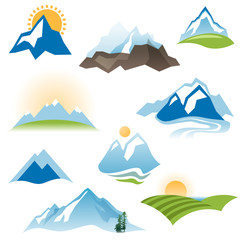 stylized landscape icons