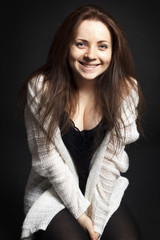 Portrait of young woman smiling