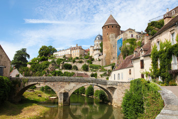 Fototapeta na wymiar Beautiful town of Semur-en-Auxois, Burgundy, France
