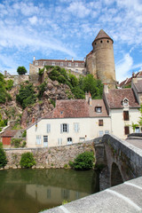 Fototapeta na wymiar Beautiful town of Semur-en-Auxois, Burgundy, France