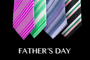 father's day tie motive greeting card with message