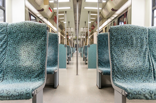 Underground metro Train interior - Modern Subway