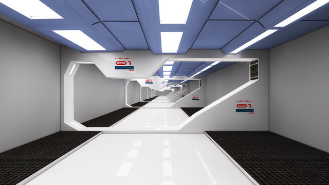 Futuristic corridor SCIFI