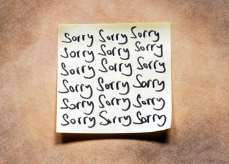 sorry note