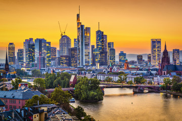 Frankfurt, Germany Aerial View - obrazy, fototapety, plakaty