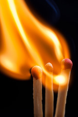 burning match