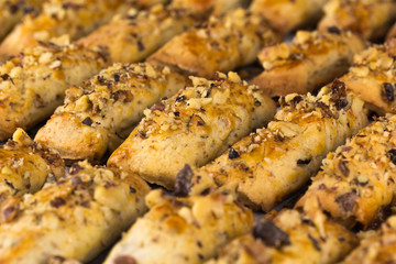 homemade shortbread cookies with nuts
