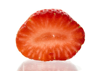 cut red strawberry