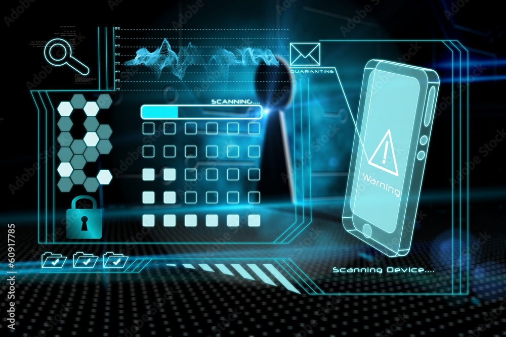 Aufkleber Composite image of security interface