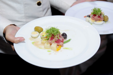 served by a waiter