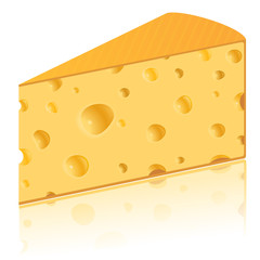 piece of cheese vector illustration