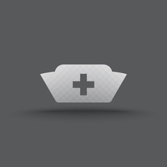 Obraz premium Vector of transparent nurse cap icon on isolated background