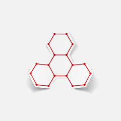 Fototapeta premium molecular structure, sticker