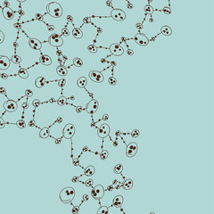 hand drawn DNA molecule