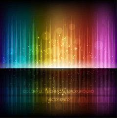 Abstract equalizer background. Multicolor rainbow wave.