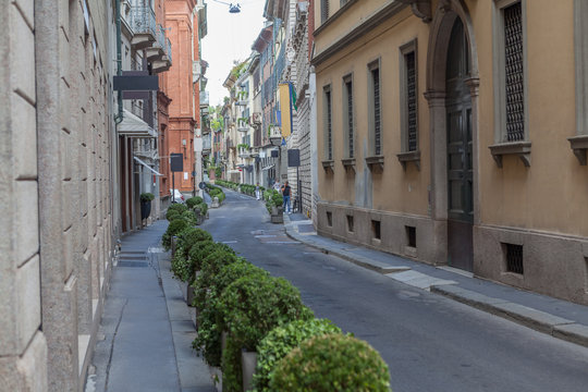 Shopping Street In Milan