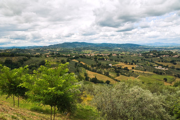 Obraz premium Panoramic view of Montefalco. Umbria. Italy.