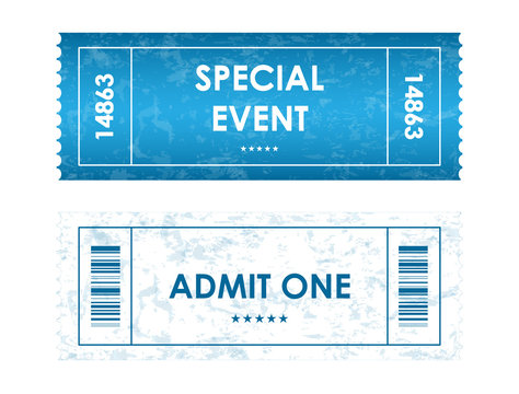 tickets in different styles
