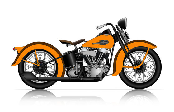 Fototapeta orange motorcycle