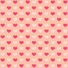 beige valentines background with hearts